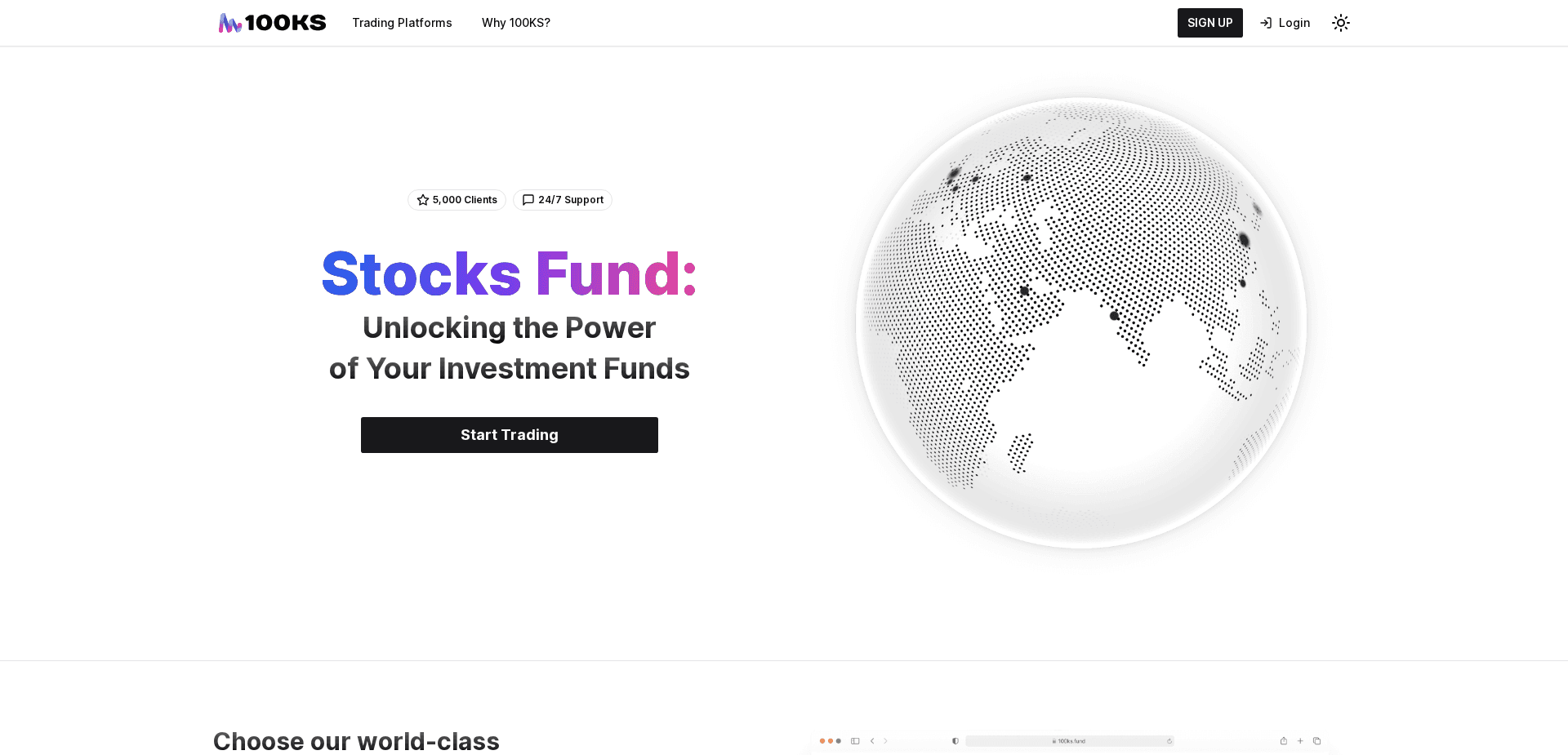 Screenshot for 100ksfund.com - 1