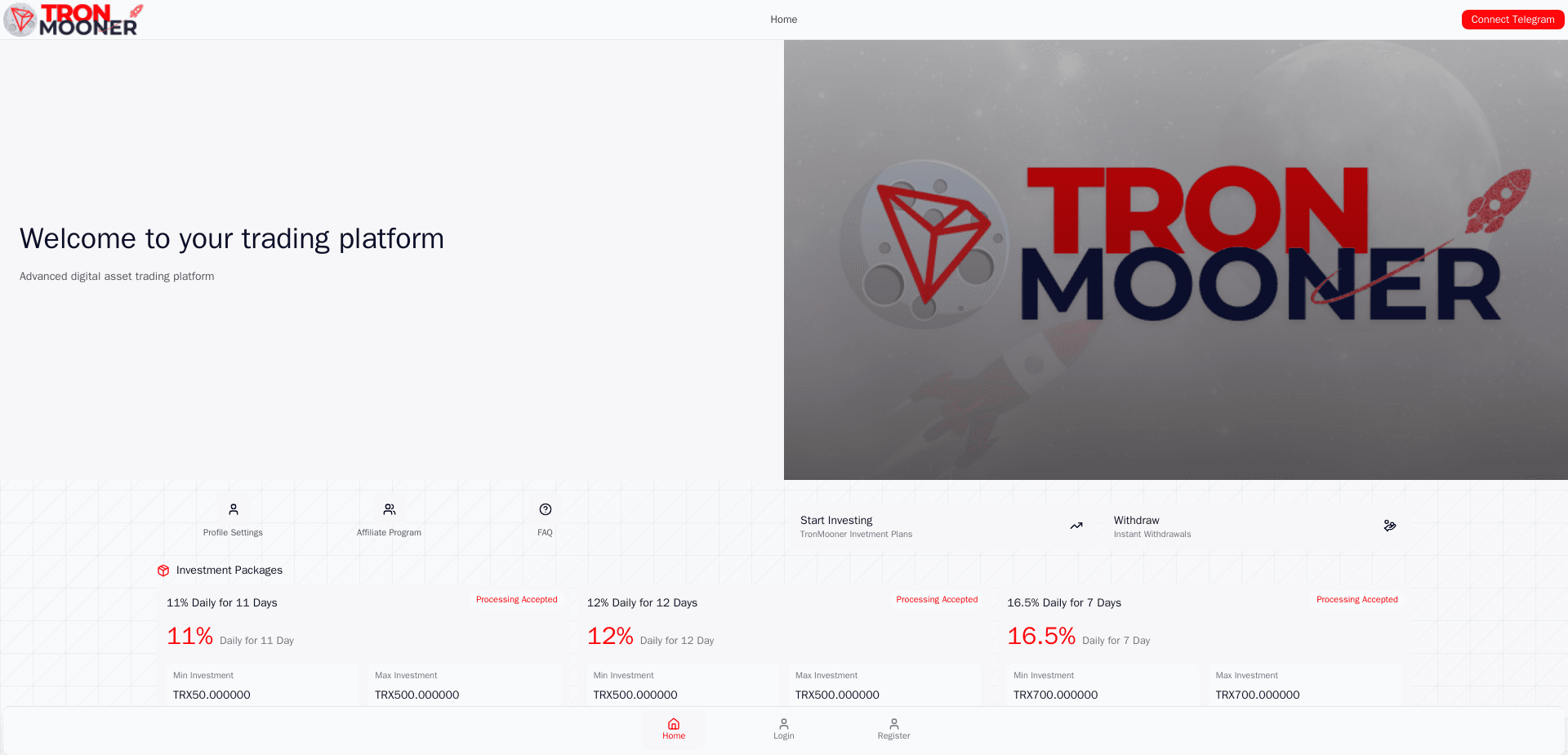 Screenshot for tronmooner.com - 3