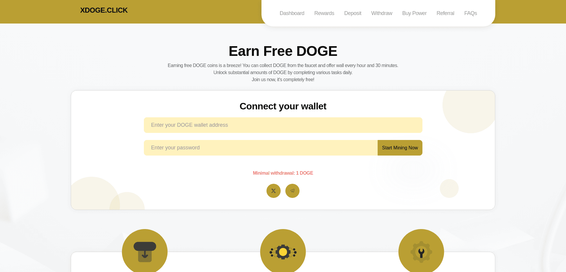 Screenshot for xdoge.click - 1