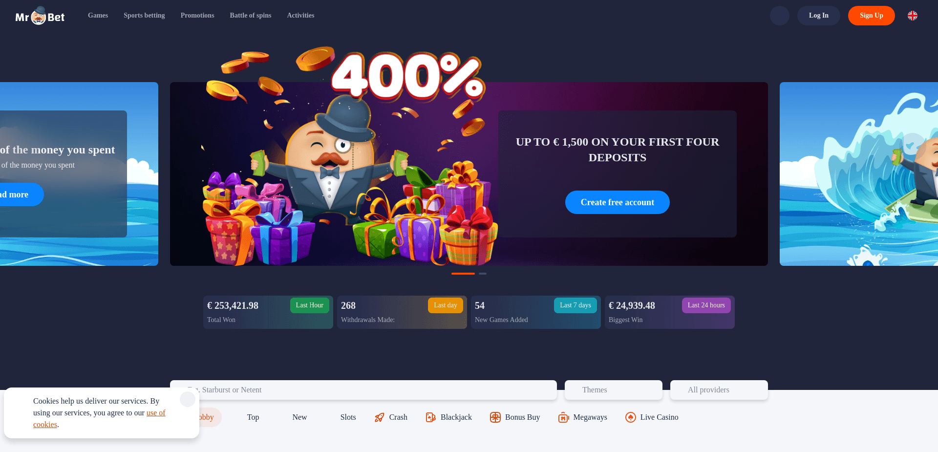 Screenshot for mr.bet - 0