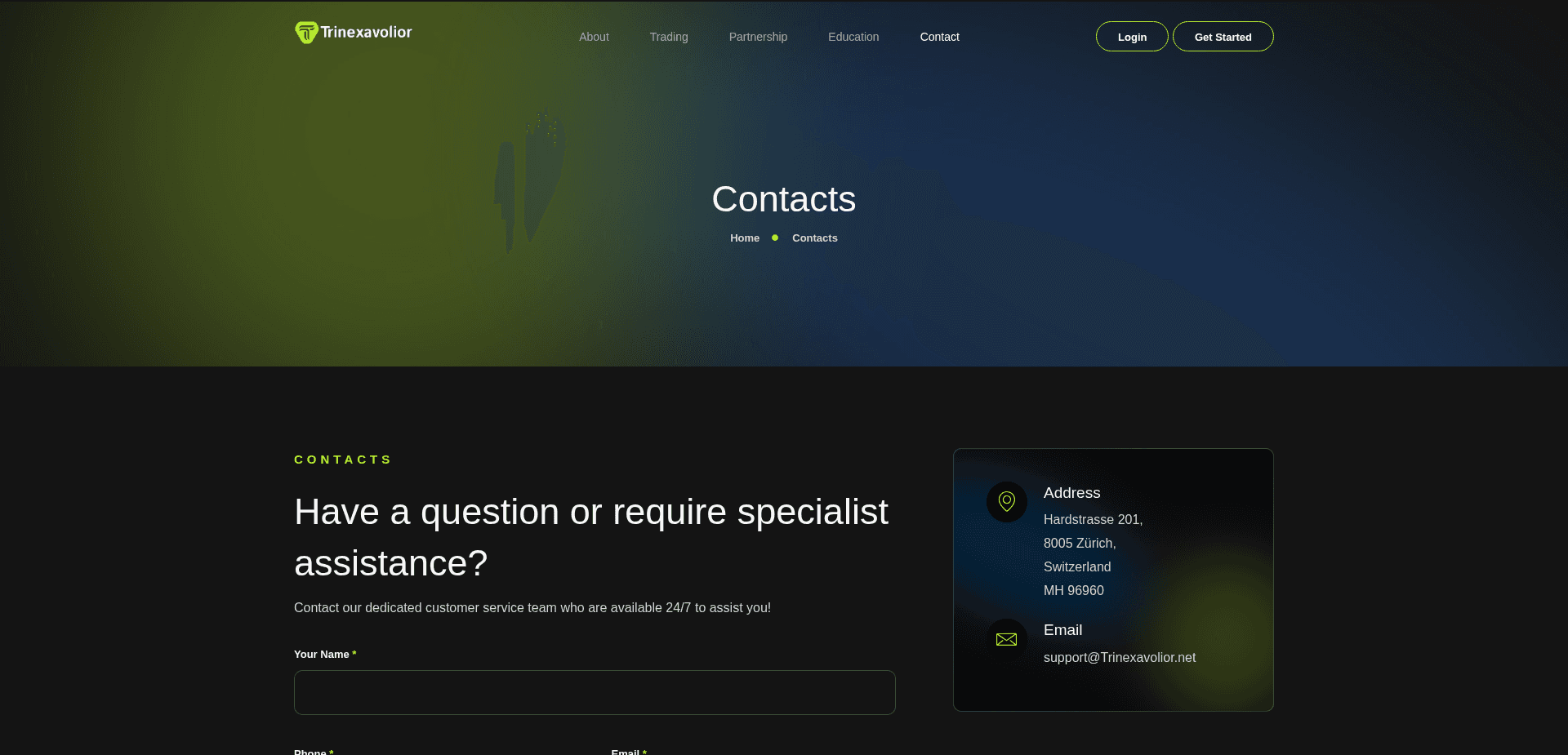 Screenshot for trinexavolior.com - 3