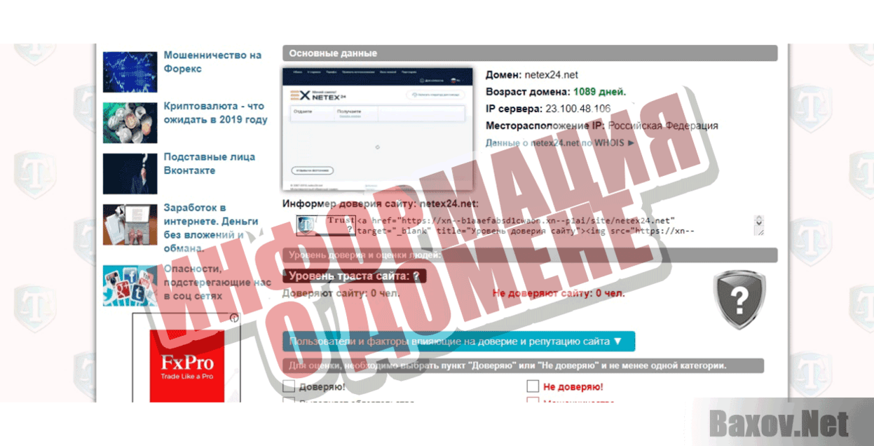 Netex24 Информация о домене