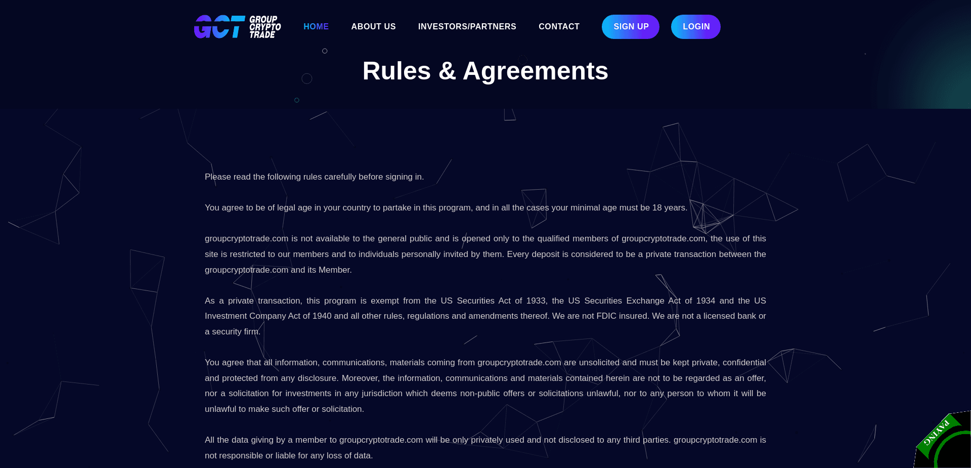 Screenshot for groupcryptotrade.com - 1