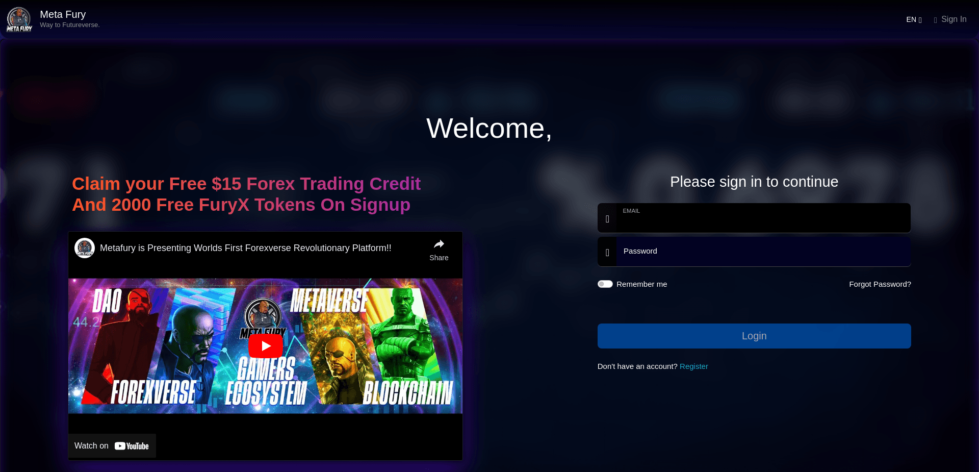 Screenshot for metafury.world - 3