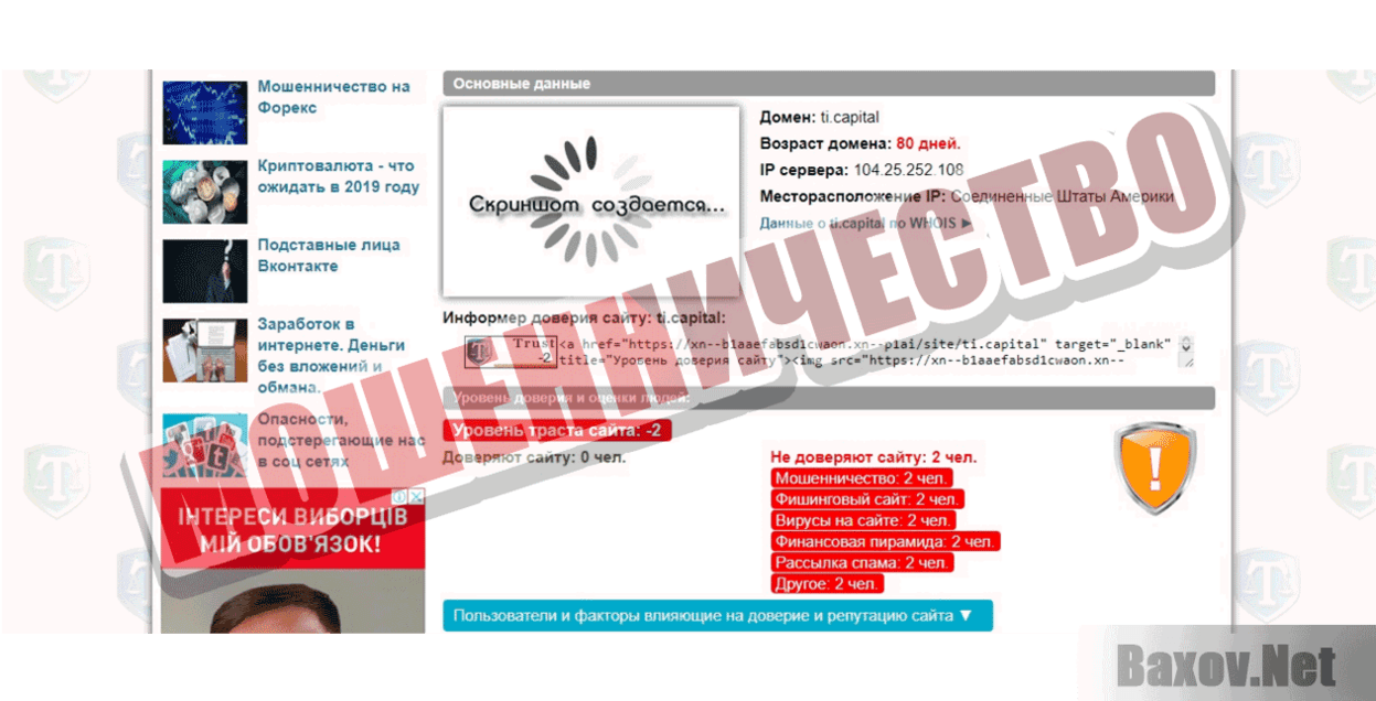 Trust Invest Capital Мошенничество