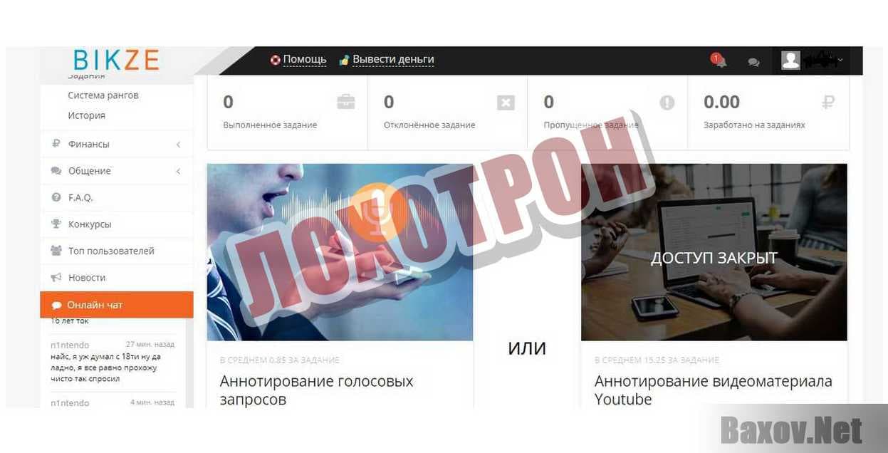 BIKZE Лохотрон