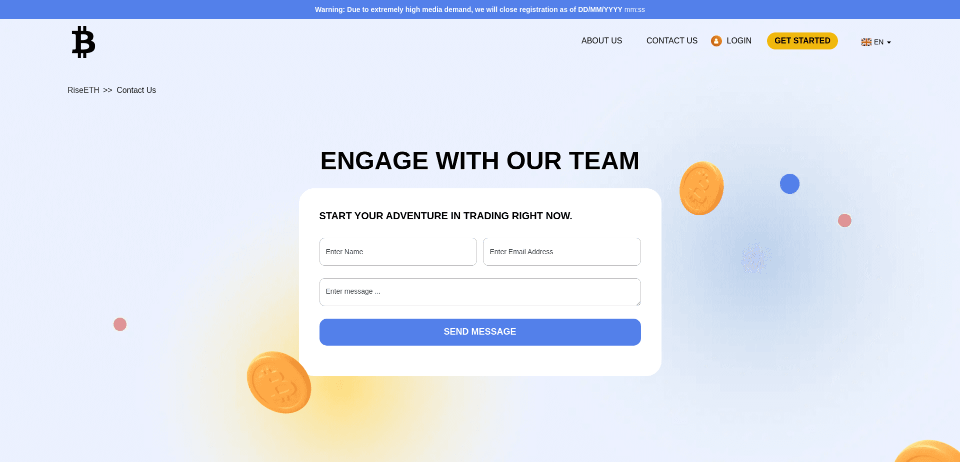 Screenshot for riseethengine.com - 2