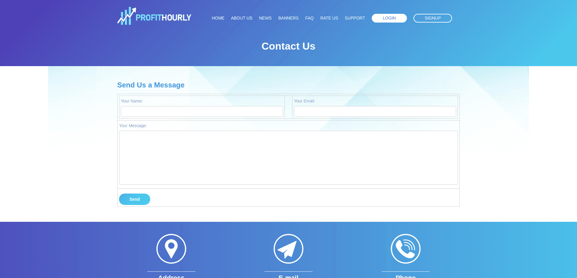 Screenshot for profithourly.top - 1