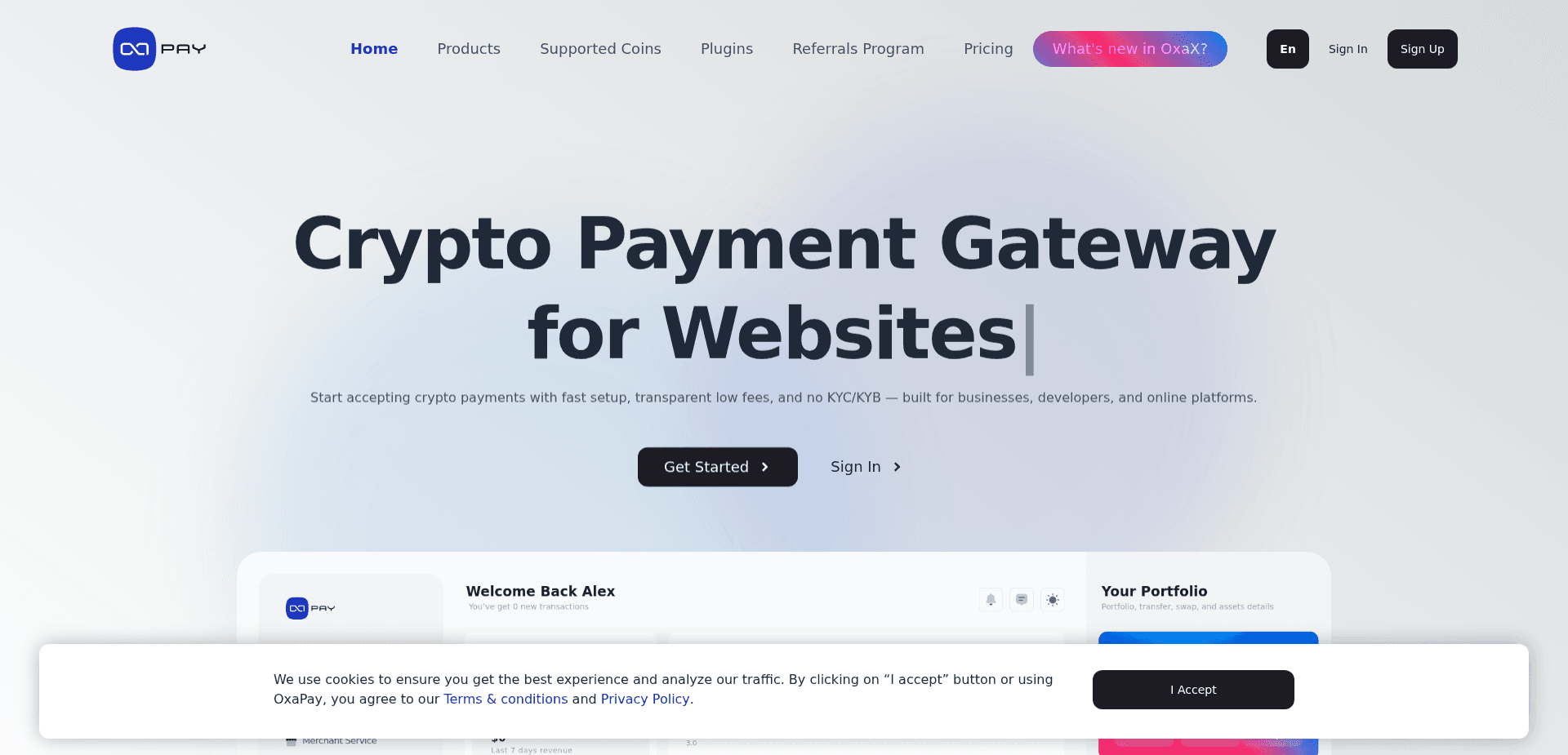 Screenshot for oxapay.com - 3