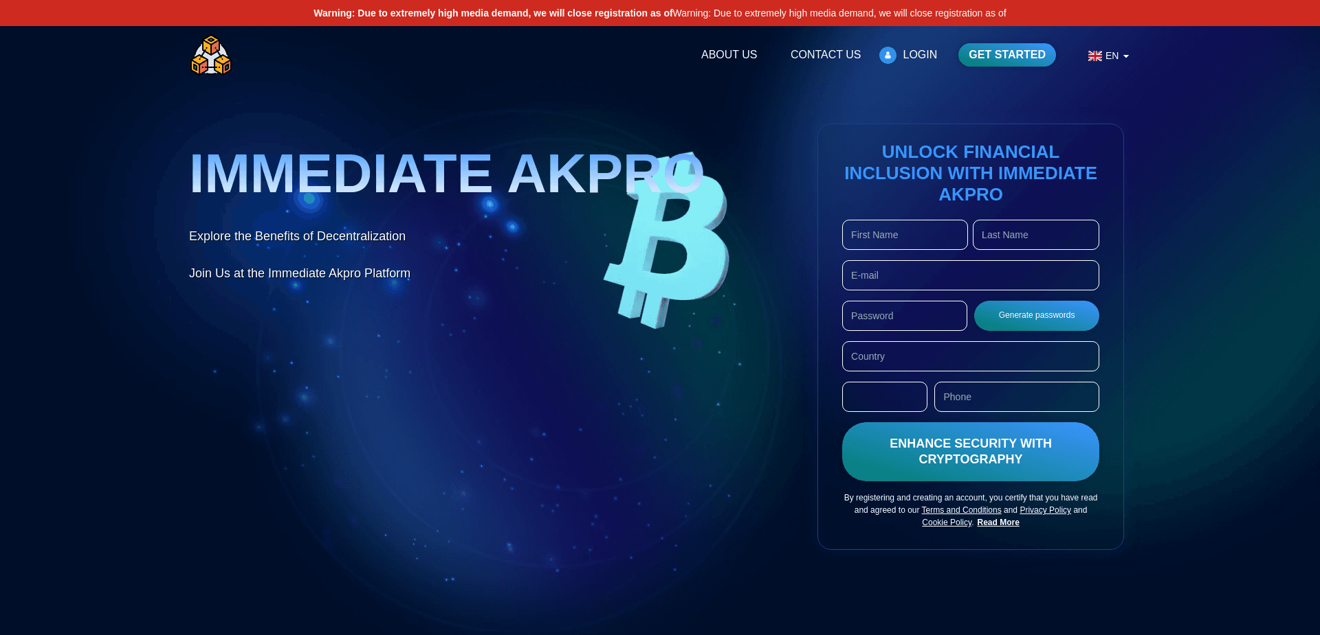 Screenshot for immediate-akpro-platform.com - 1