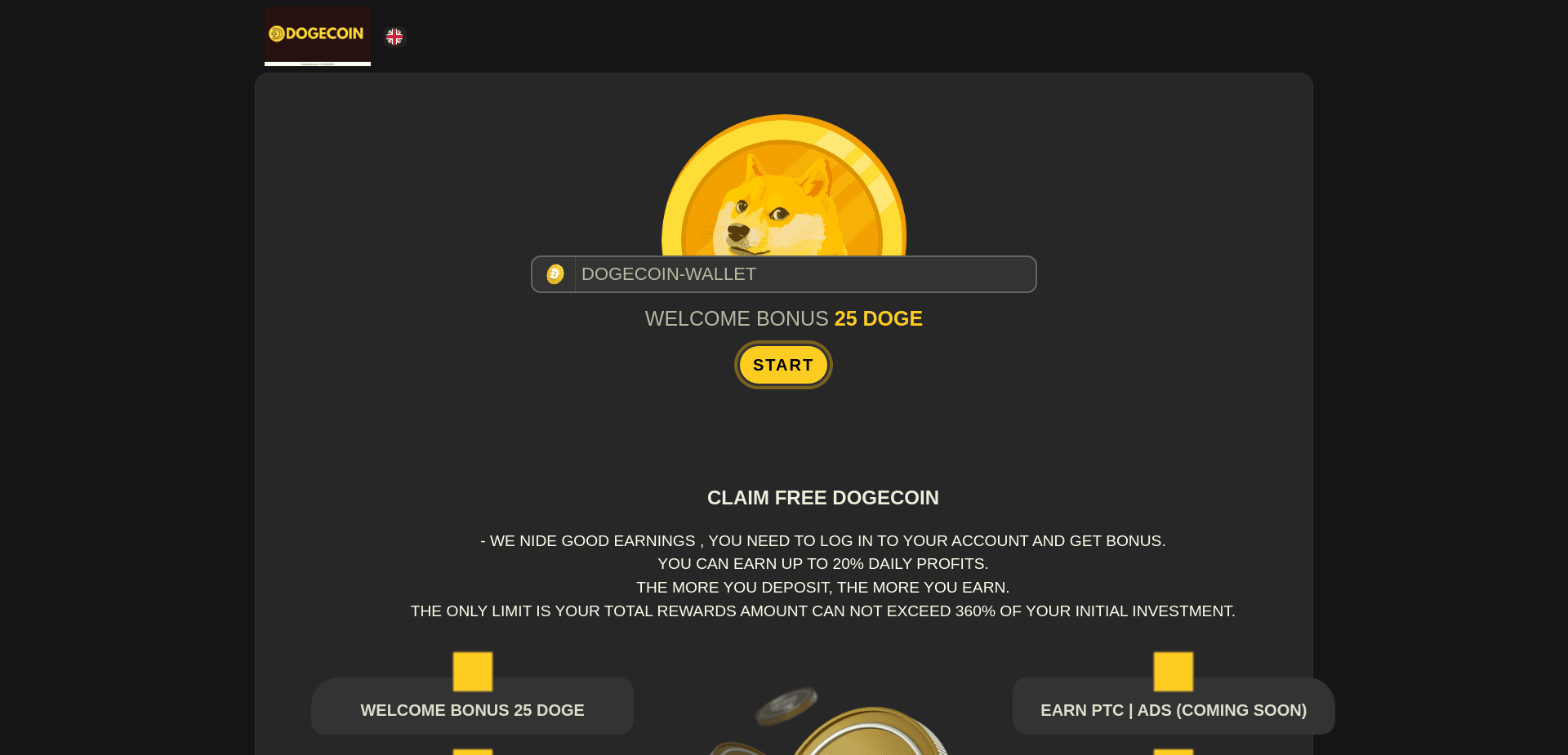 Screenshot for doge-win.com - 1