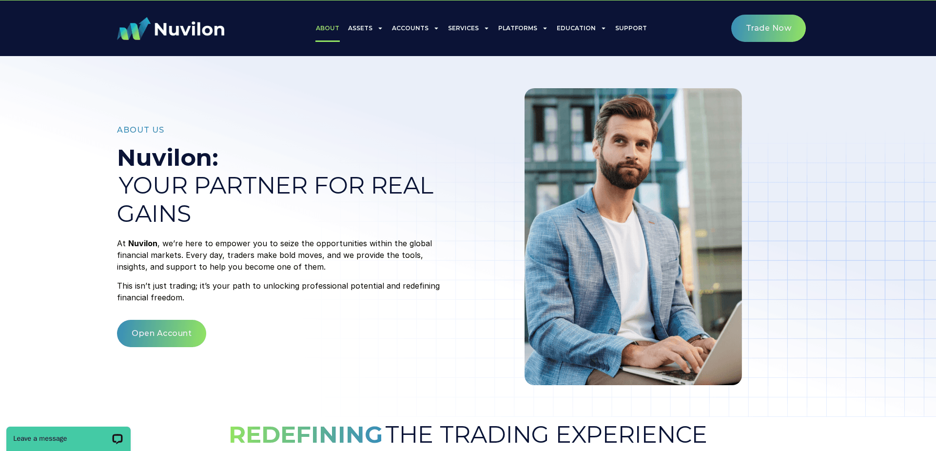 Screenshot for nuvilon.com - 2