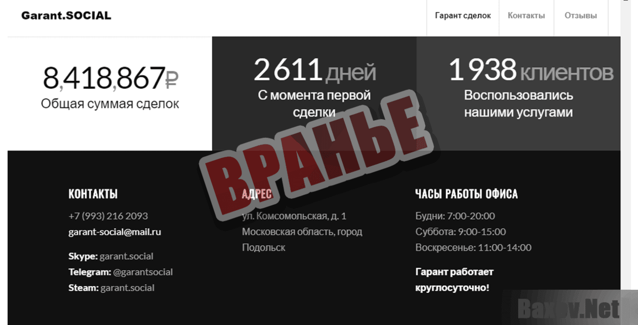 Гарант.social Вранье