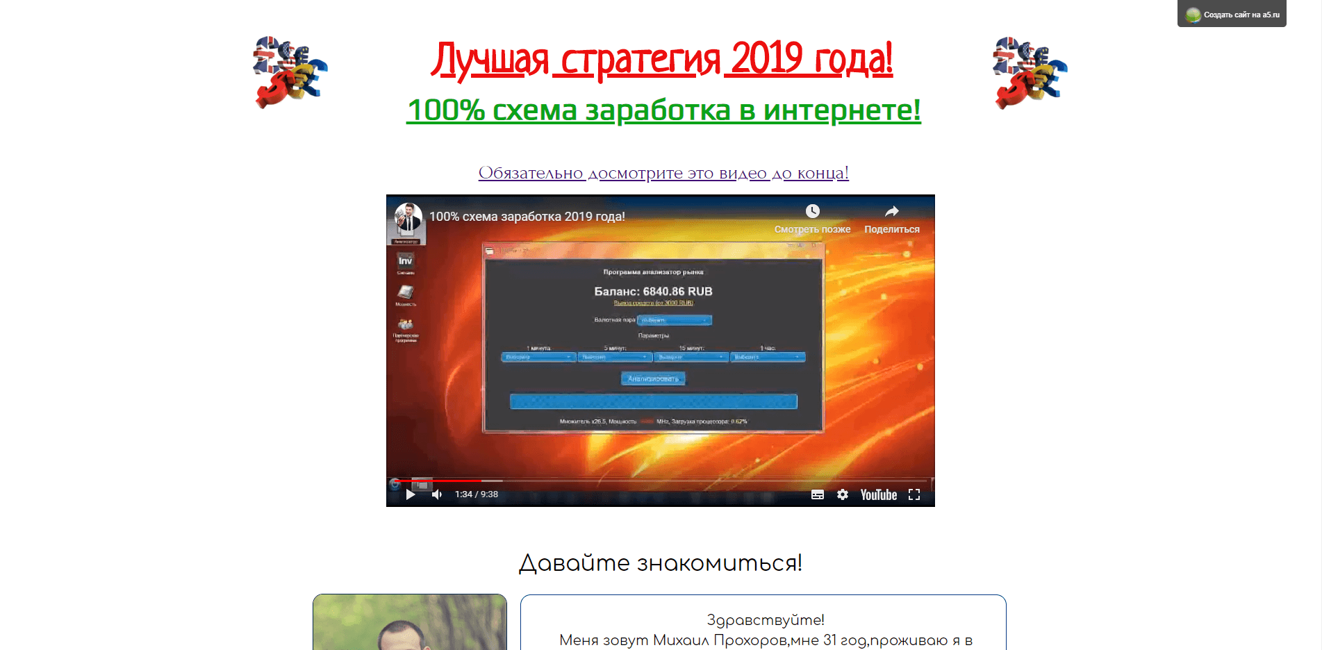 Лучшая стратегия 2019 года от Михаила Прохорова