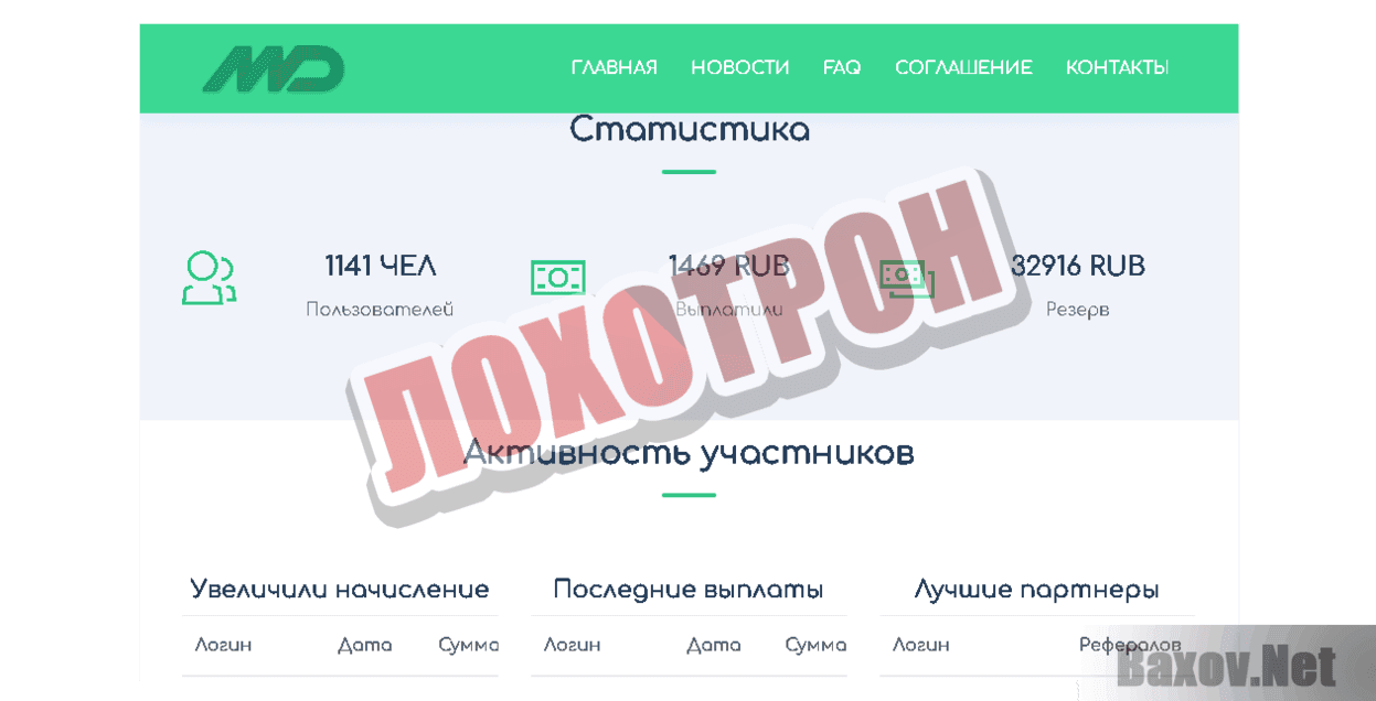 Mydep.club Лохотрон