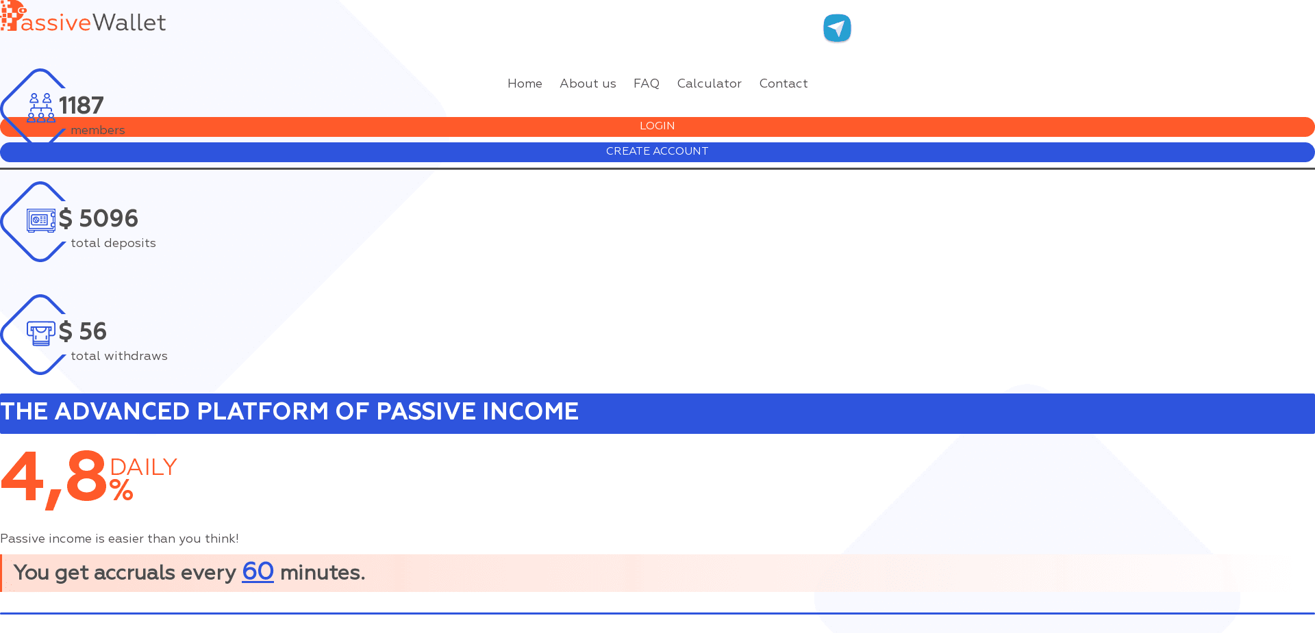 Screenshot for passive-wallet.com - 1
