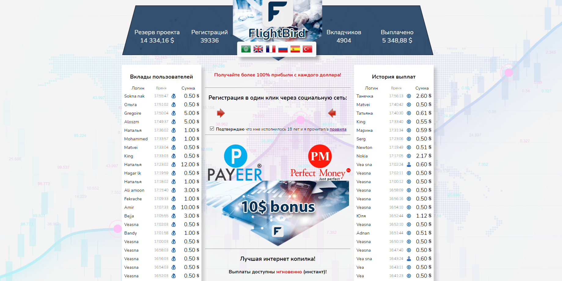 Интернет Копилка Flight Bird 