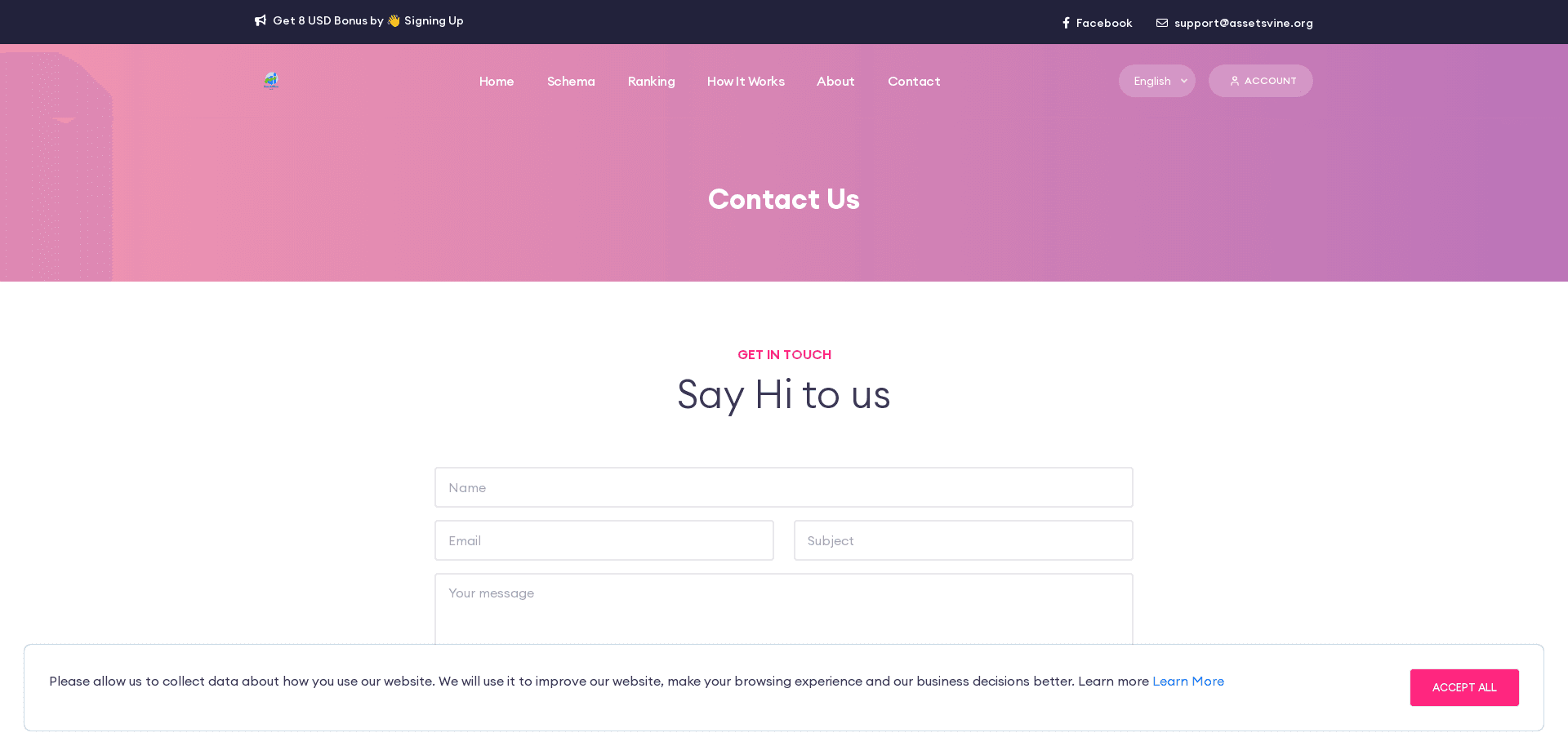 Screenshot for assetsvine.org - 3