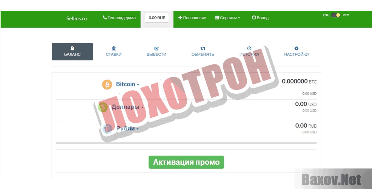 Sellins.ru Лохотрон