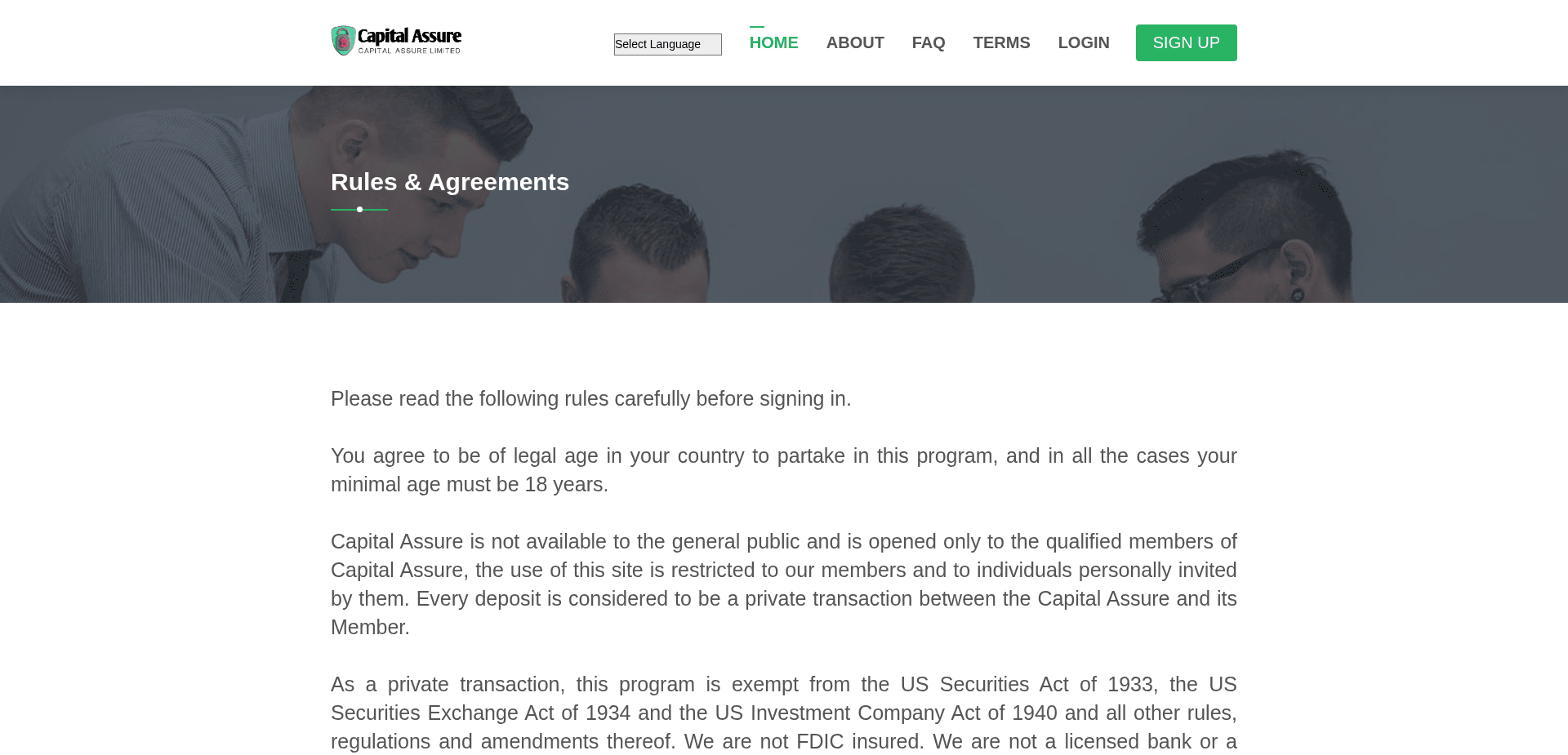 Screenshot for capassures-limited.com - 2