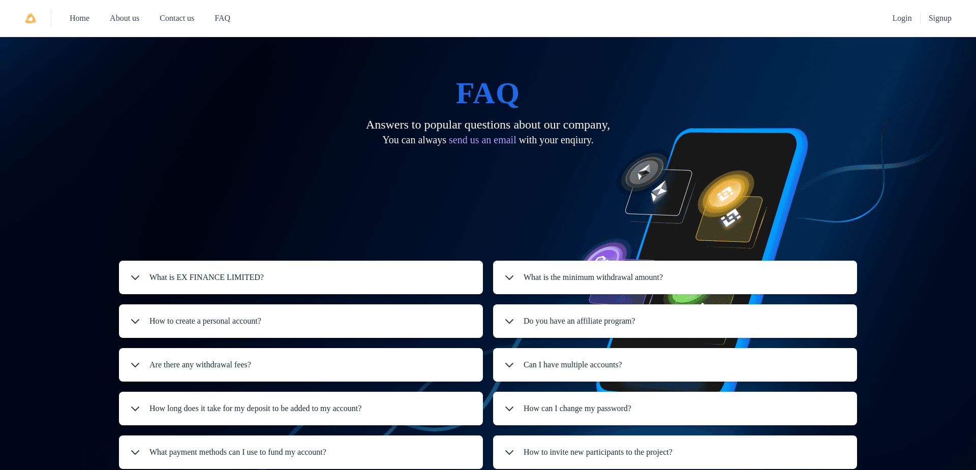 Screenshot for exfinance.online - 0