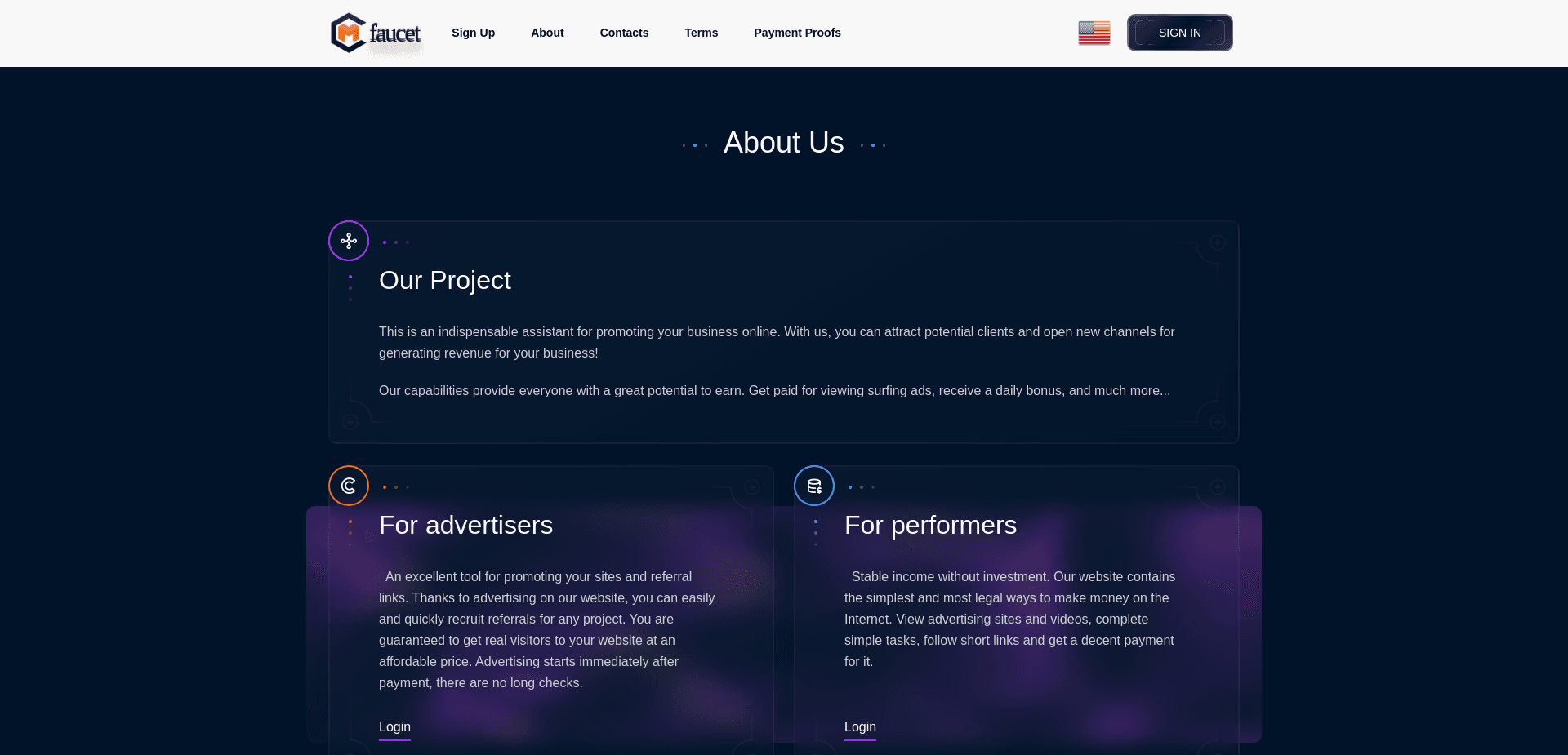 Screenshot for m-faucet.com - 2
