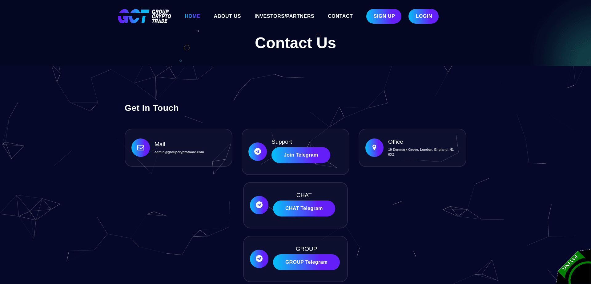Screenshot for groupcryptotrade.com - 2