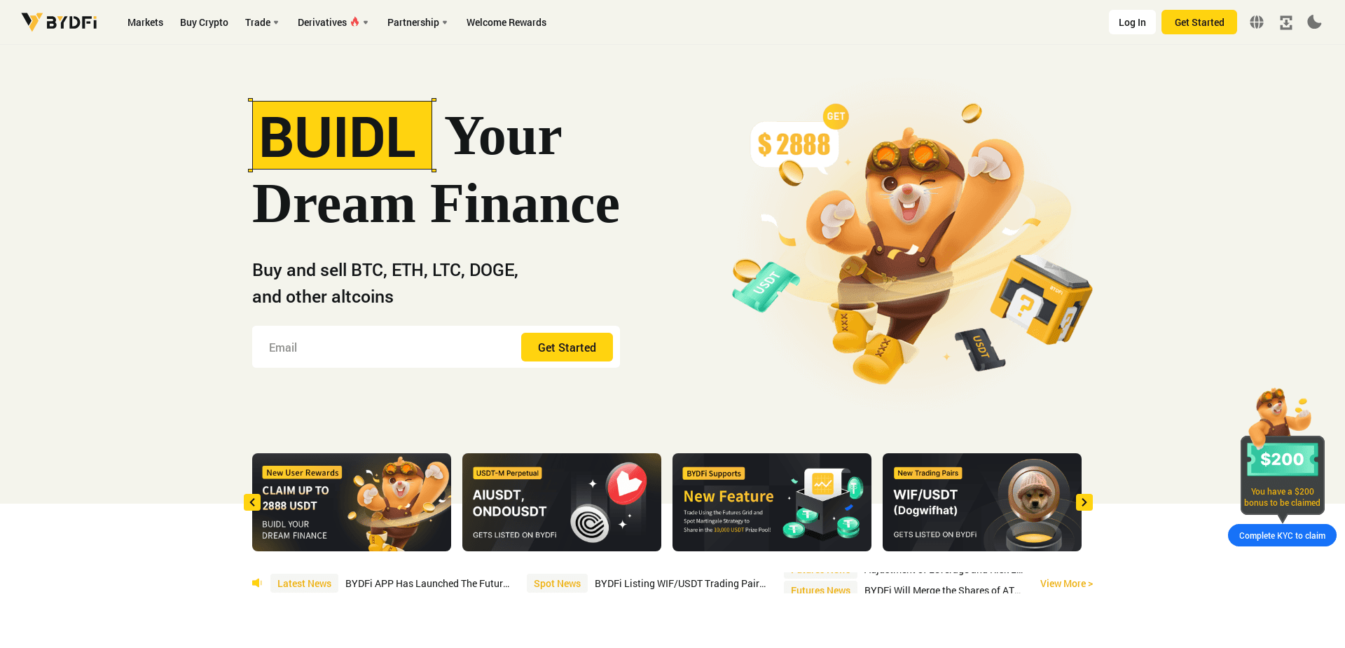 Screenshot for bydfi.com - 2