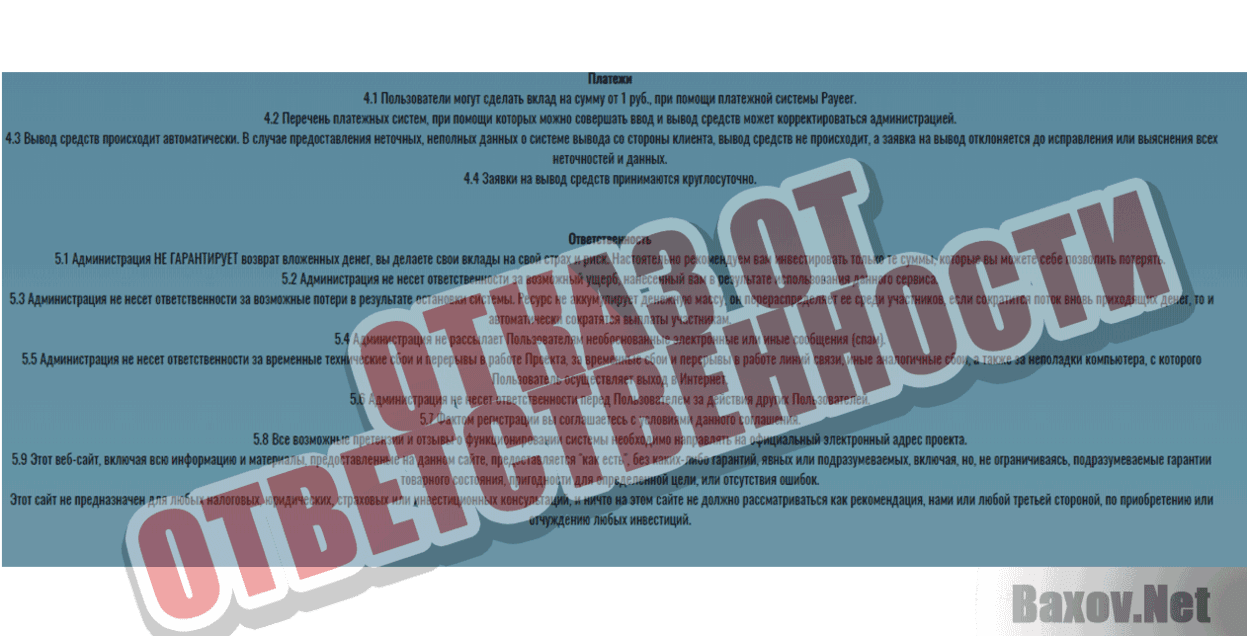 Starex ОТКАЗ ОТ ОТВЕТСТВЕННОСТИ