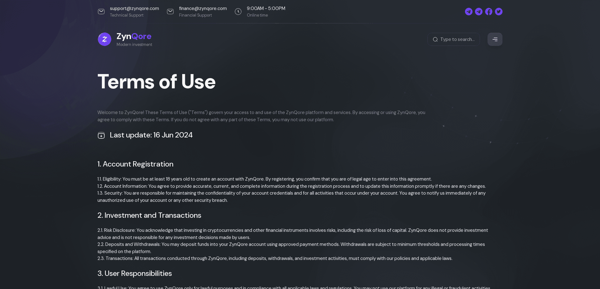 Screenshot for zynqore.com - 0