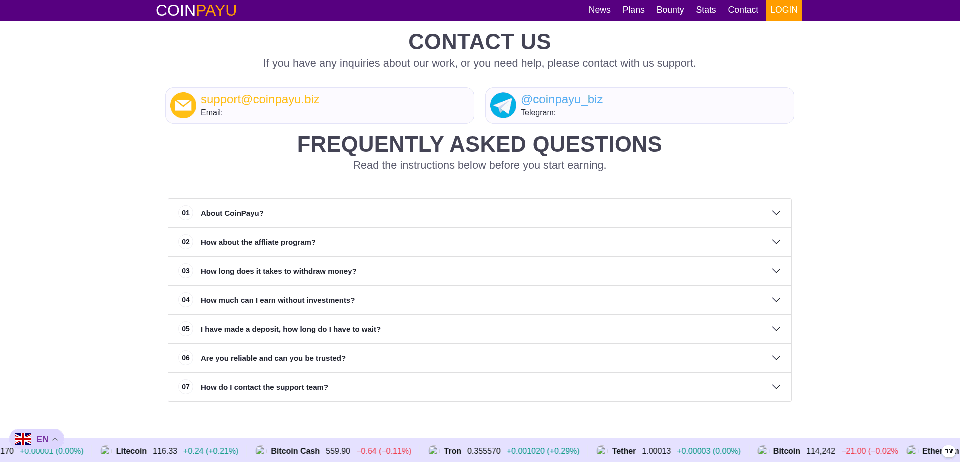 Screenshot for coinpayu.biz - 2