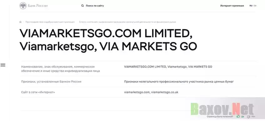 Чёрный список ЦБ РФ