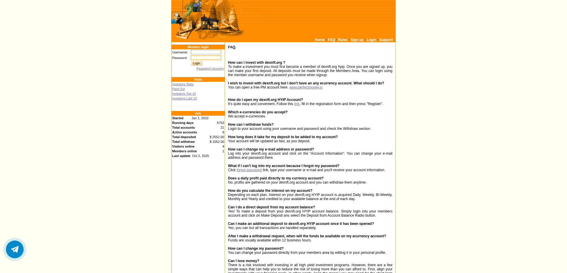 Screenshot for dexnft.org - 3