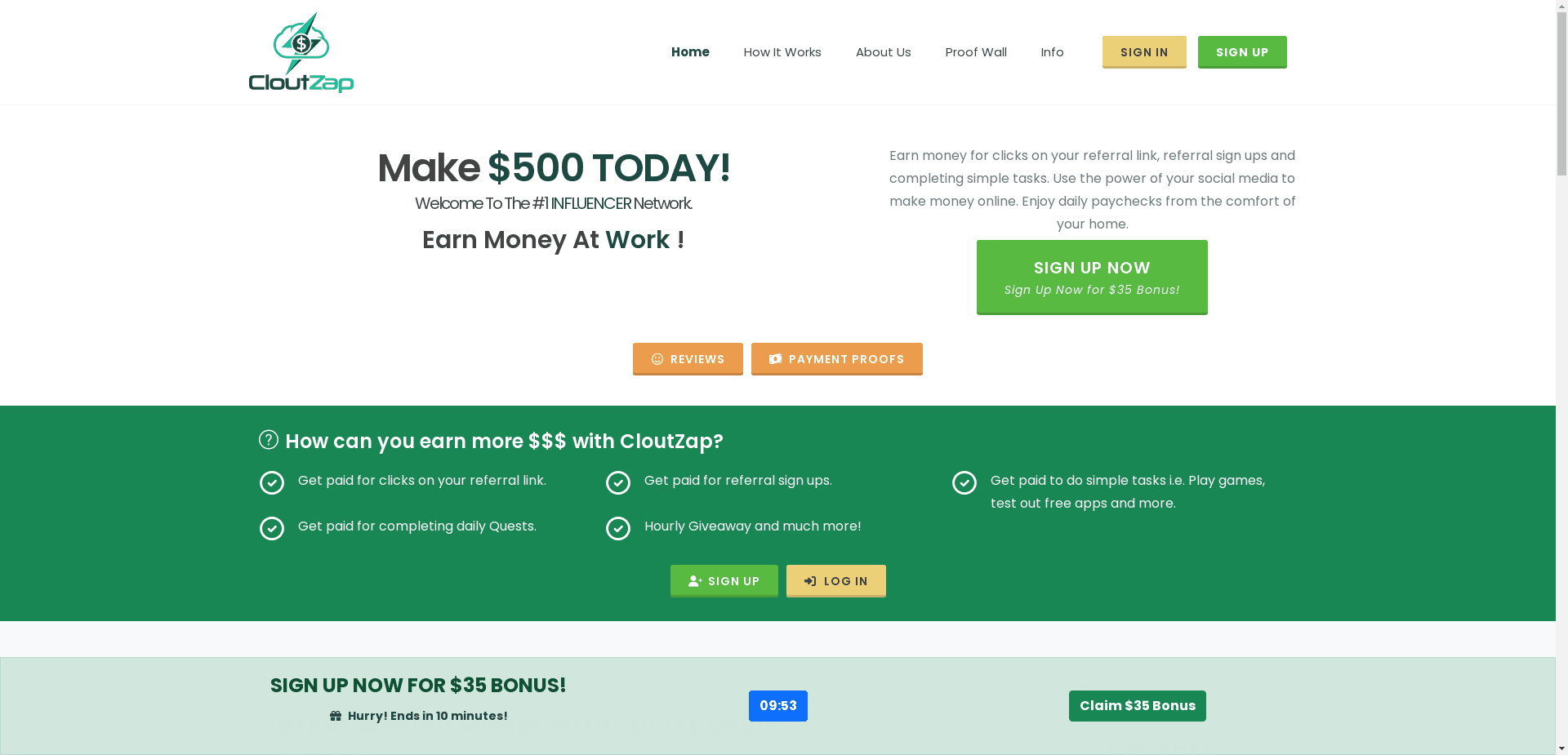 Cloutzap отзывы и обзор. Развод, лохотрон или правда. Только честные и правдивые отзывы на Baxov.Net