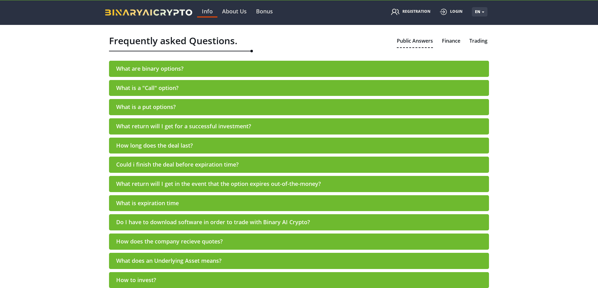 Screenshot for binaryaicrypto.com - 0