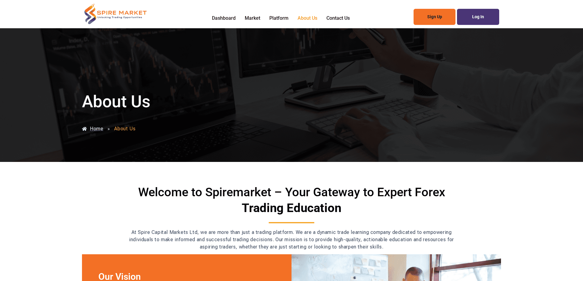 Screenshot for spiremarkets.com - 2