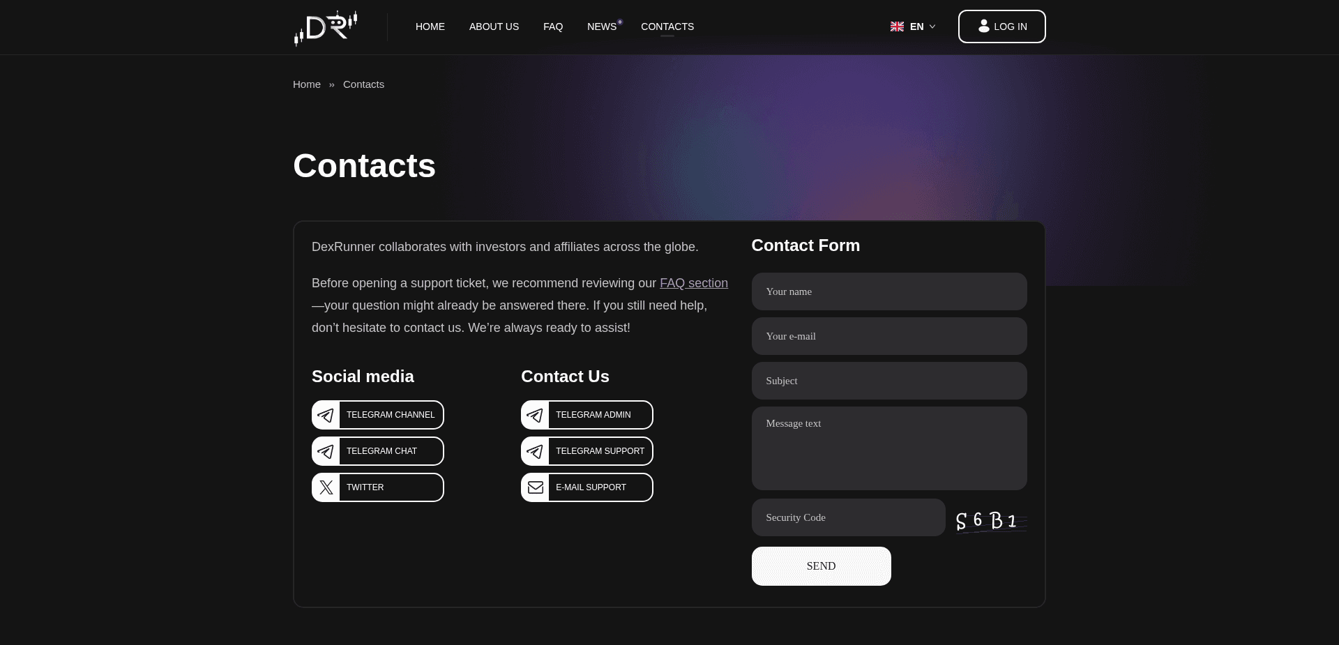 Screenshot for dexrunner.net - 4