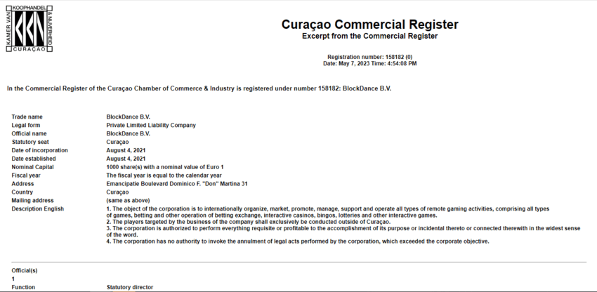 данные о регистрации на островах 