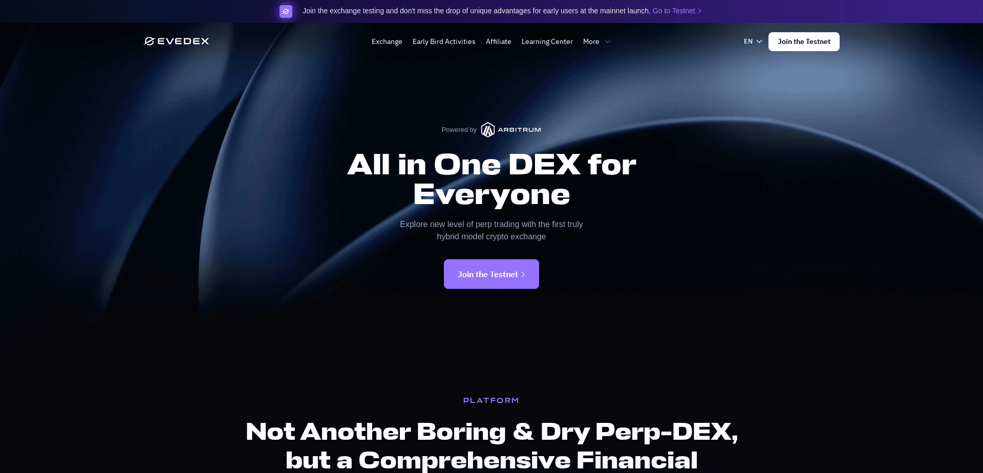 Screenshot for evedex.com - 0