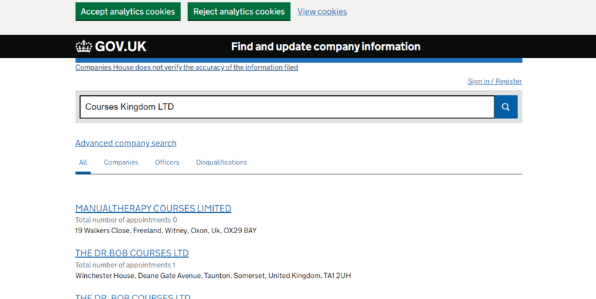 данные из реестра Великобритании