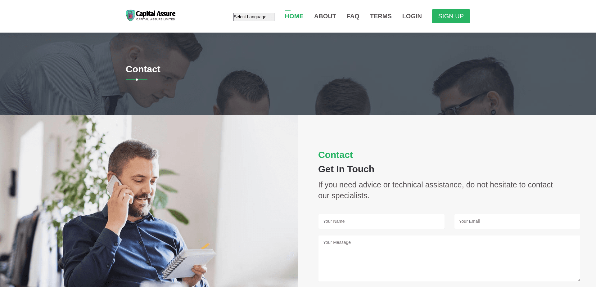 Screenshot for capassures-limited.com - 3