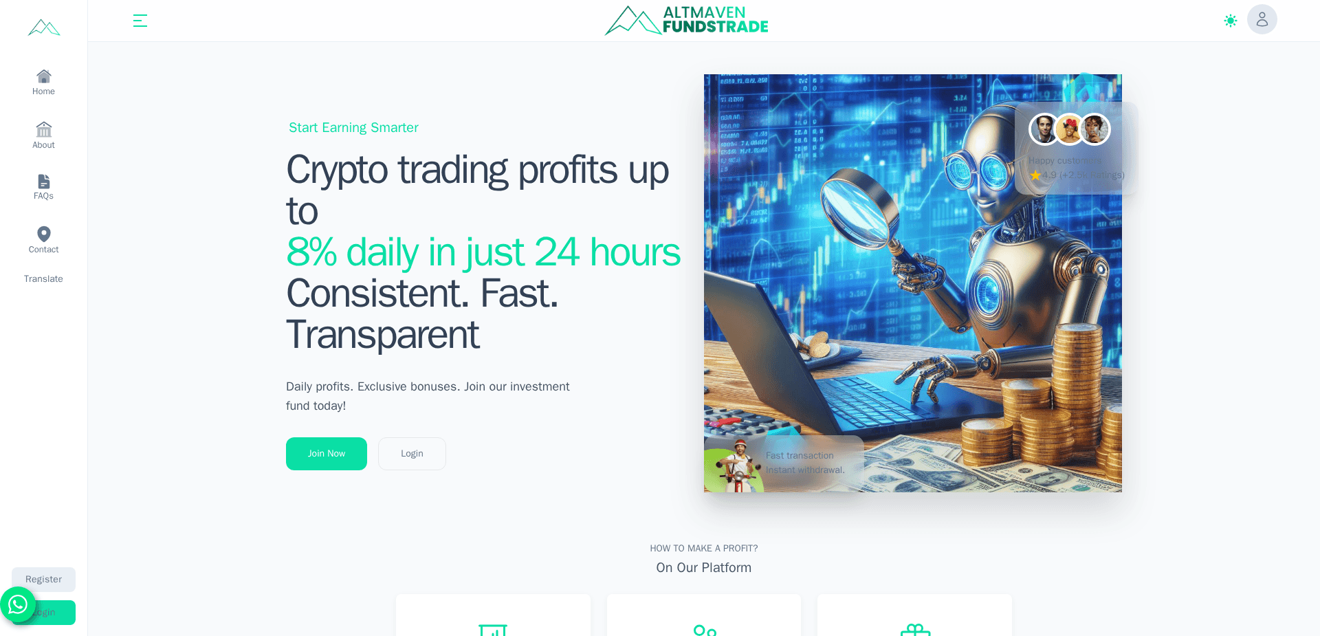 Screenshot for altmavenfundstrade.com - 0