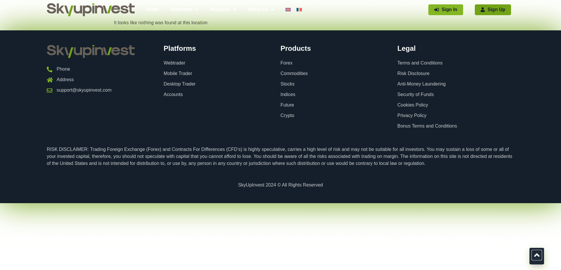 Screenshot for skyupinvest.com - 0