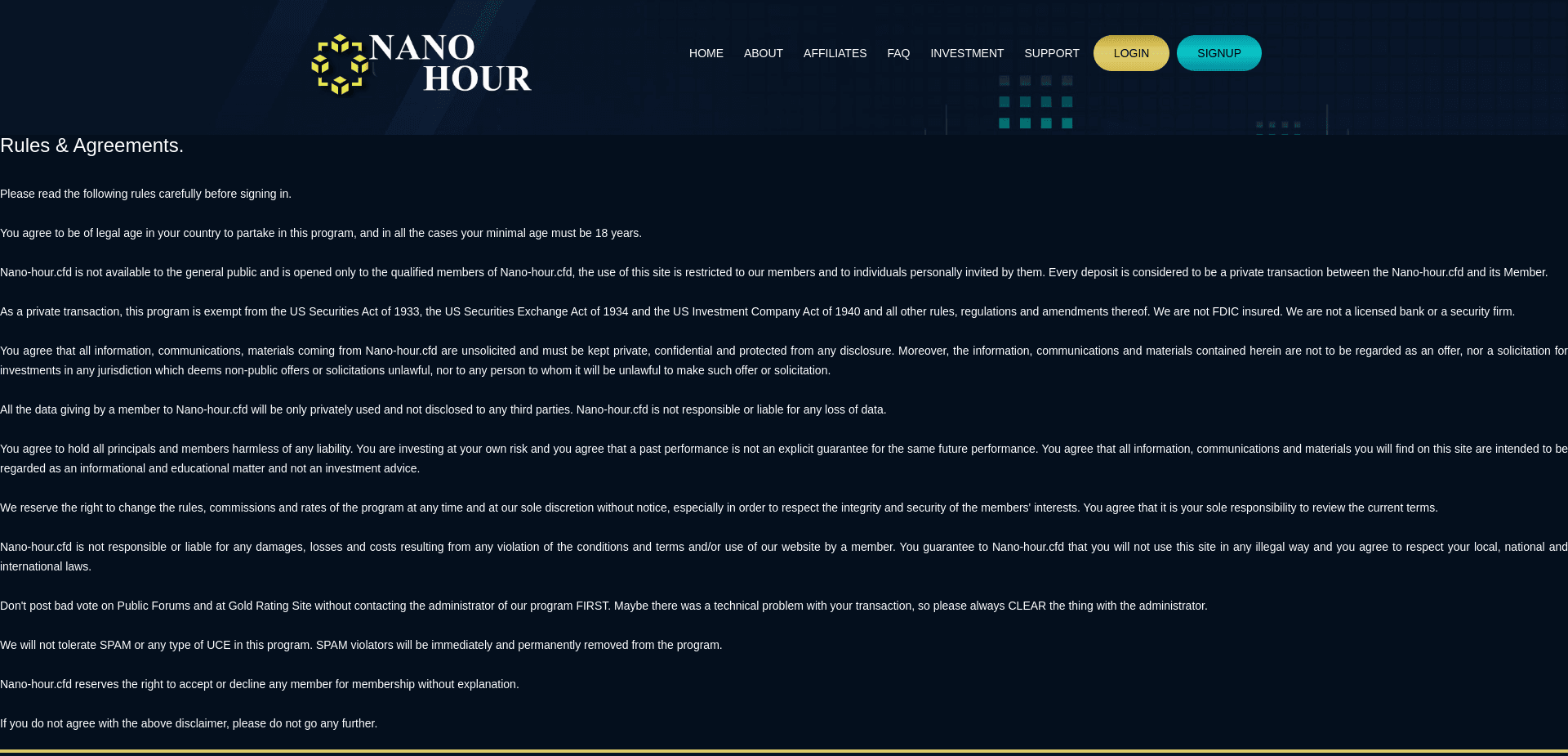 Screenshot for nano-hour.cfd - 0