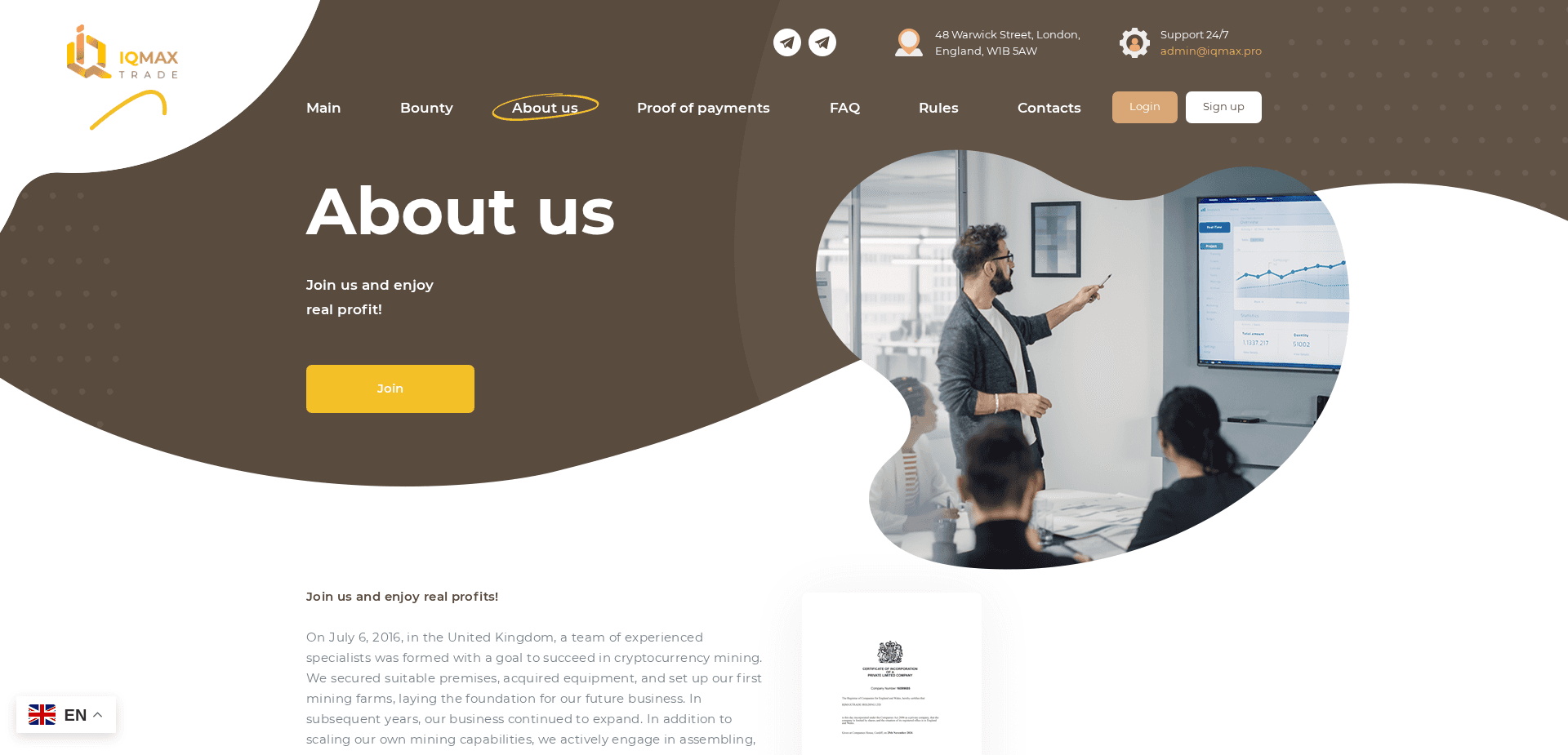 Screenshot for iqmax.pro - 3