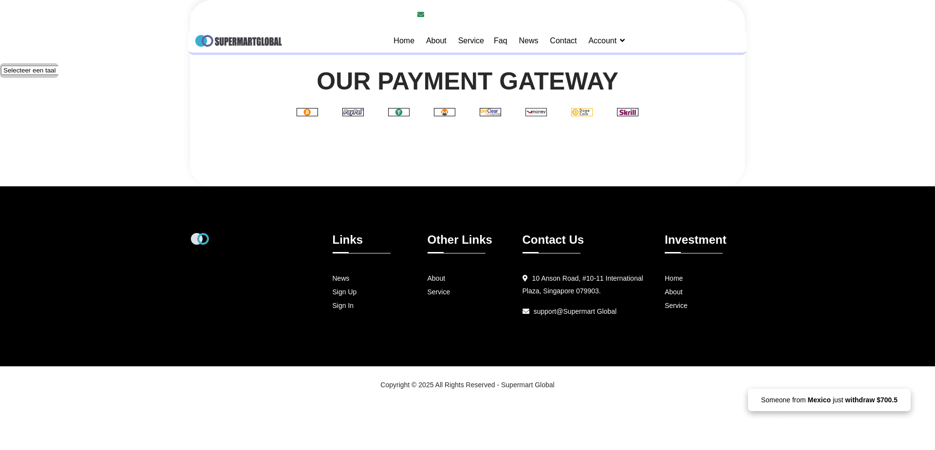 Screenshot for supermartglobal.com - 1