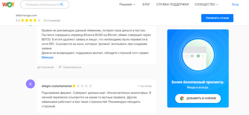 отзывы о проекте 