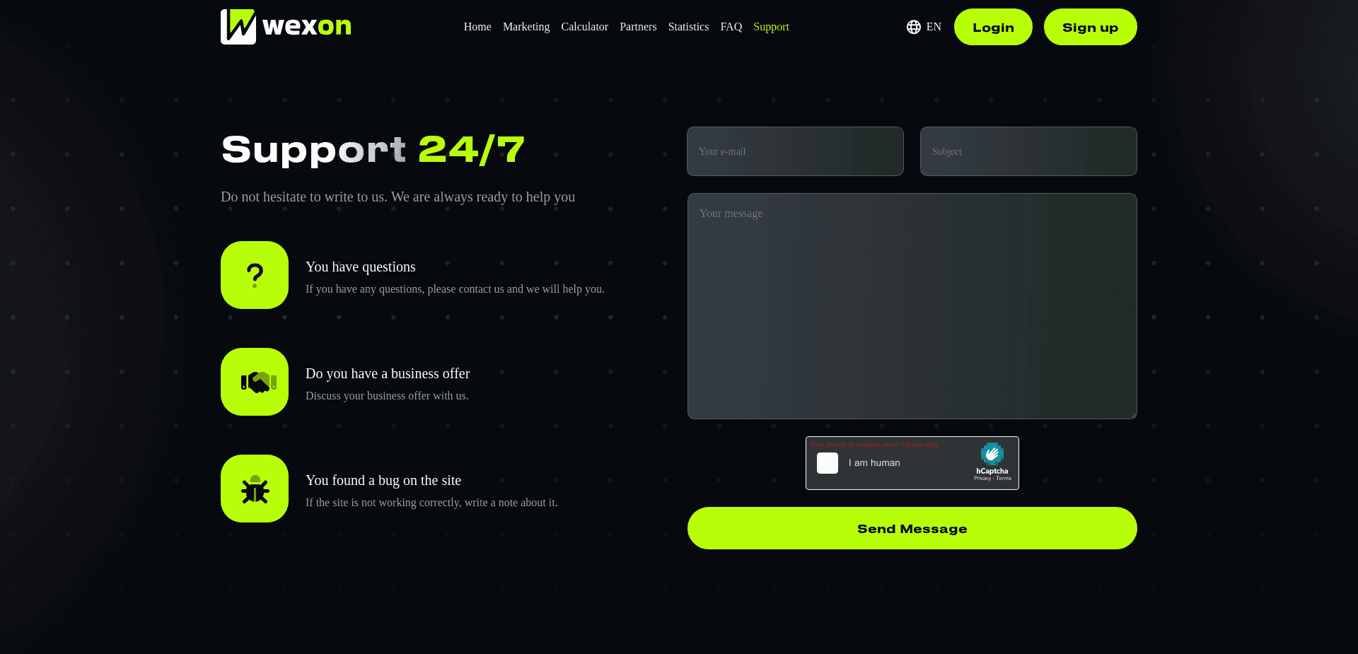 Screenshot for wexon.pro - 1