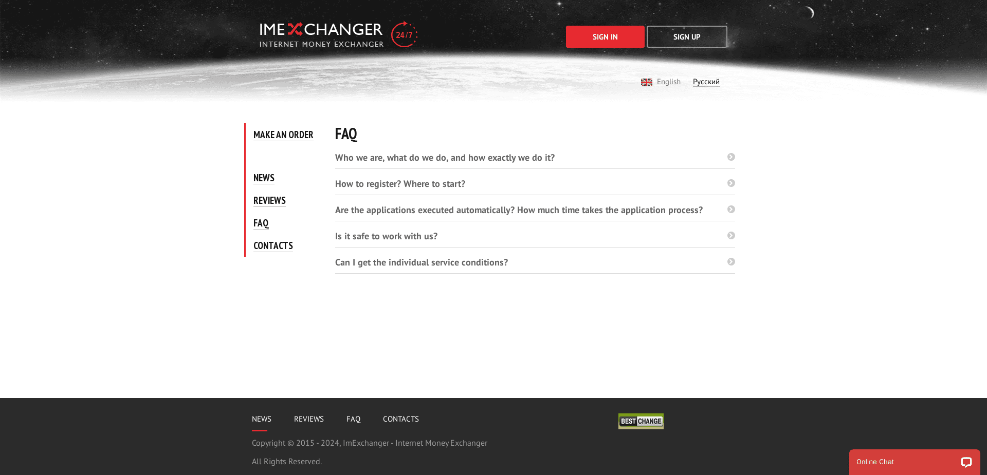 Screenshot for imexchanger.pro - 1