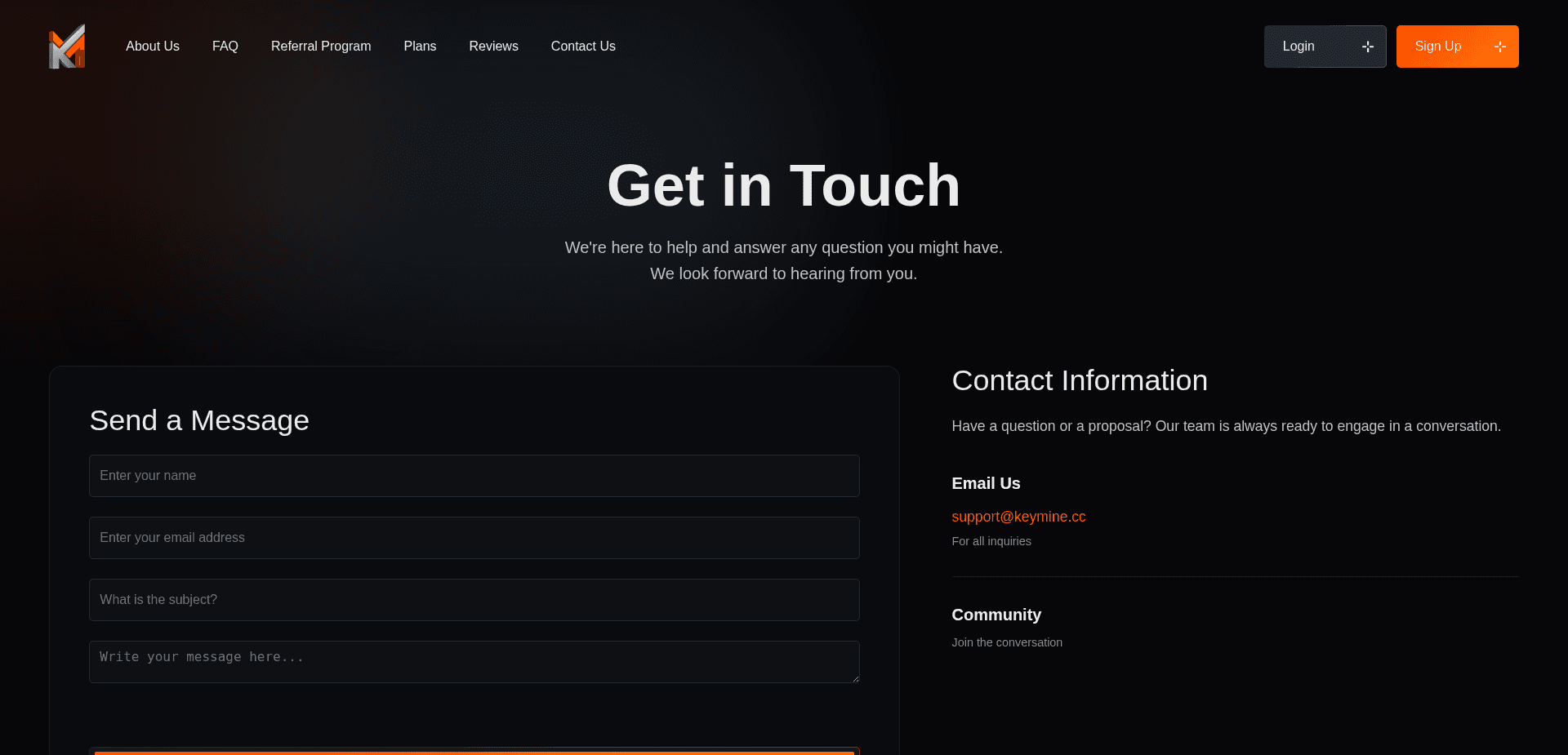 Screenshot for keymine.cc - 1